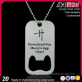 Made in china barato metal coroa id dog tags com cristal